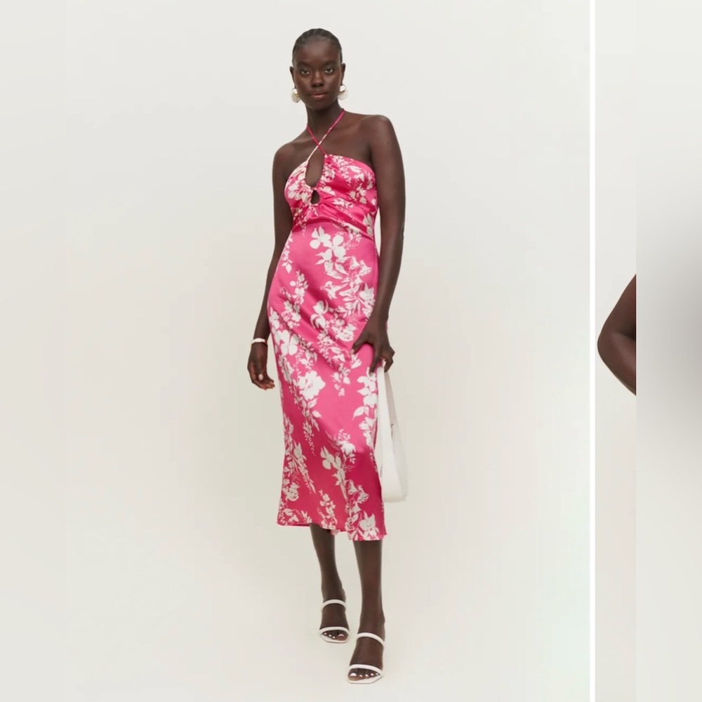 Reformation Antoni Silk Dress Hothouse - Size 6